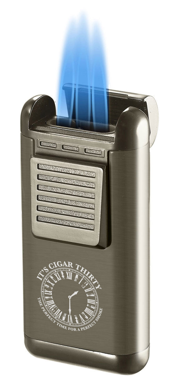 IT'S CIGAR THIRTY GUNMETAL TRIPLE TORCH LIGHTER